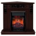 RealFlame Электрокамин Dominica Corner DN орех с очагом Majestic Lux Black RC