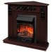 RealFlame Электрокамин Dominica Corner DN орех с очагом Majestic Lux Black