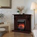 RealFlame Электрокамин Dominica Corner DN орех с очагом Majestic Lux Black