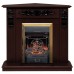 RealFlame Электрокамин Dominica Corner DN орех с очагом Majestic Lux Brass