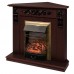 RealFlame Электрокамин Dominica Corner DN орех с очагом Majestic Lux Brass
