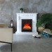 RealFlame Электрокамин Dominica DN белый матовый с очагом Eugene