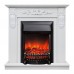 RealFlame Электрокамин Dominica DN белый матовый с очагом Fobos Lux Black