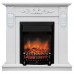 RealFlame Электрокамин Dominica DN белый матовый с очагом Fobos Lux Black RC