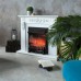 RealFlame Электрокамин Dominica DN белый матовый с очагом Fobos Lux Black RC