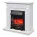 RealFlame Электрокамин Dominica DN белый матовый с очагом Fobos Lux Black