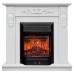 RealFlame Электрокамин Dominica DN белый матовый с очагом Majestic Lux Black