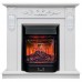 RealFlame Электрокамин Dominica DN белый матовый с очагом Majestic Lux Black RC