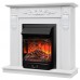 RealFlame Электрокамин Dominica DN белый матовый с очагом Majestic Lux Black