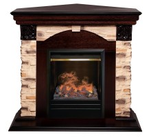 RealFlame Электрокамин Dublin Corner Rock AO античный дуб с очагом 3D Olympic