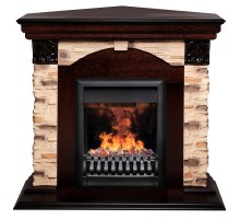 RealFlame Электрокамин Dublin Corner Rock AO античный дуб с очагом 3D Oregan