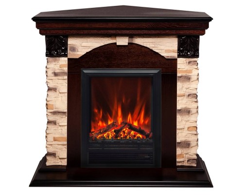 RealFlame Электрокамин Dublin Corner Rock AO античный дуб с очагом Eugene