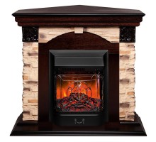 RealFlame Электрокамин Dublin Corner Rock AO античный дуб с очагом Majestic Lux Black