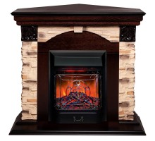 RealFlame Электрокамин Dublin Corner Rock AO античный дуб с очагом Majestic Lux Black RC