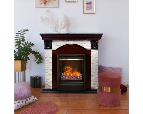 RealFlame Электрокамин Dublin Lux AO античный дуб с очагом 3D Olympic