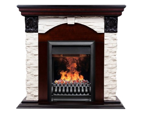 RealFlame Электрокамин Dublin Lux AO античный дуб с очагом 3D Oregan