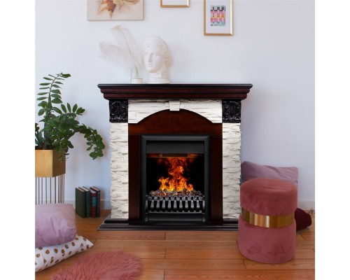 RealFlame Электрокамин Dublin Lux AO античный дуб с очагом 3D Oregan