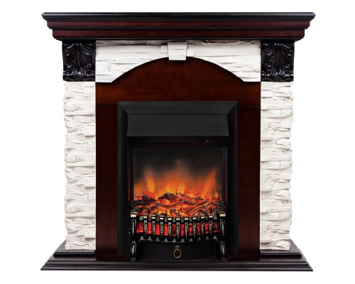 RealFlame Электрокамин Dublin Lux AO античный дуб с очагом Fobos Lux Black RC