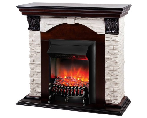 RealFlame Электрокамин Dublin Lux AO античный дуб с очагом Fobos Lux Black RC