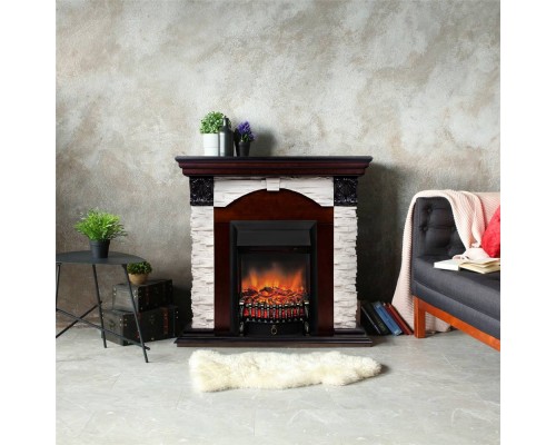 RealFlame Электрокамин Dublin Lux AO античный дуб с очагом Fobos Lux Black RC