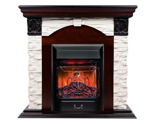 RealFlame Электрокамин Dublin Lux AO античный дуб с очагом Majestic Lux Black RC