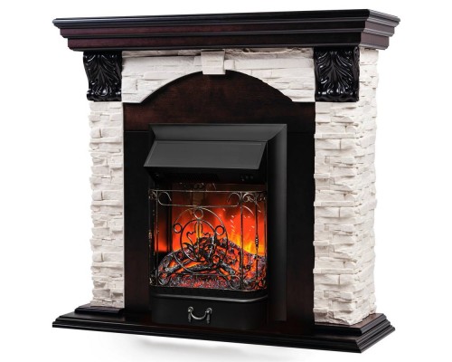 RealFlame Электрокамин Dublin Lux AO античный дуб с очагом Majestic Lux Black