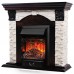 RealFlame Электрокамин Dublin Lux AO античный дуб с очагом Majestic Lux Black