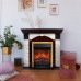 RealFlame Электрокамин Dublin Lux AO античный дуб с очагом Majestic Lux Brass
