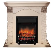 RealFlame Электрокамин Dublin Lux WT с очагом Fobos Lux Black RC