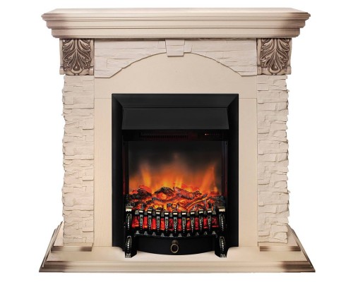 RealFlame Электрокамин Dublin Lux WT с очагом Fobos Lux Black RC