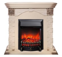 RealFlame Электрокамин Dublin Lux WT с очагом Fobos Lux Black