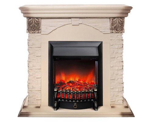 RealFlame Электрокамин Dublin Lux WT с очагом Fobos Lux Black
