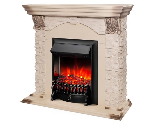 RealFlame Электрокамин Dublin Lux WT с очагом Fobos Lux Black