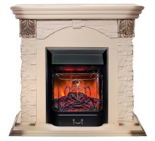 RealFlame Электрокамин Dublin Lux WT с очагом Majestic Lux Black RC