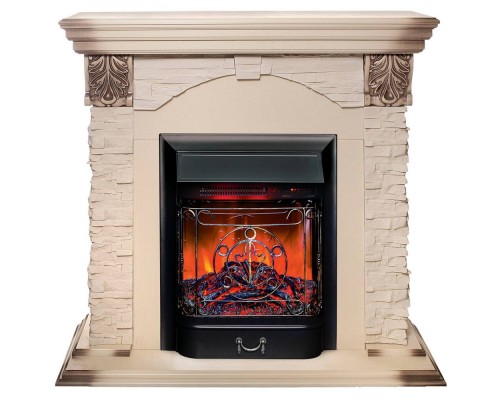 RealFlame Электрокамин Dublin Lux WT с очагом Majestic Lux Black RC
