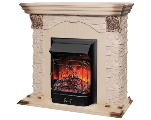 RealFlame Электрокамин Dublin Lux WT с очагом Majestic Lux Black RC