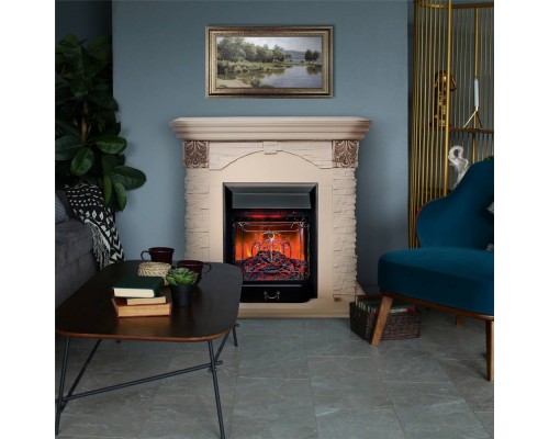 RealFlame Электрокамин Dublin Lux WT с очагом Majestic Lux Black RC