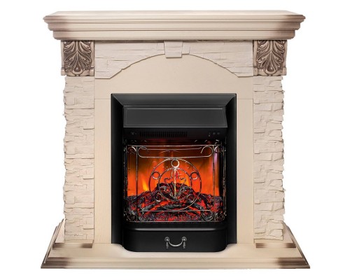 RealFlame Электрокамин Dublin Lux WT с очагом Majestic Lux Black