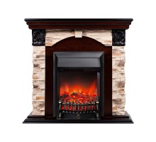 RealFlame Электрокамин Dublin Rock AO античный дуб с очагом Fobos Lux Black