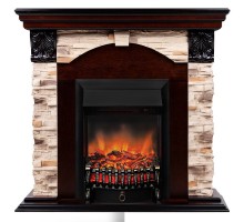 RealFlame Электрокамин Dublin Rock AO античный дуб с очагом Fobos Lux Black RC