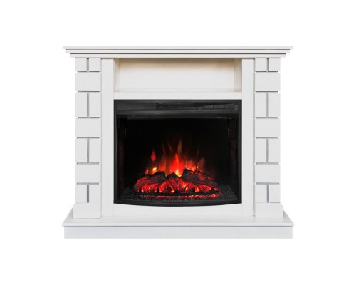 RealFlame Электрокамин Edward WT молочный с очагом Evrika 25,5 LED