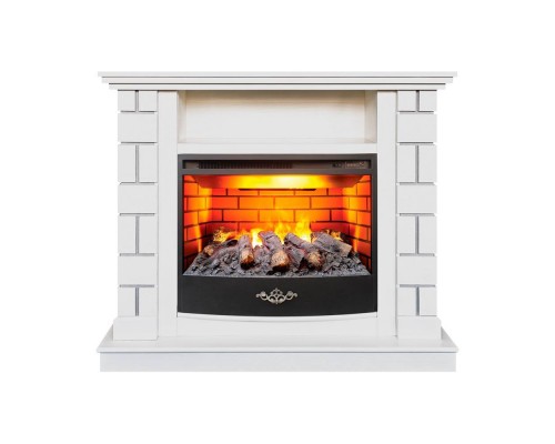 RealFlame Электрокамин Edward WT молочный с очагом Firestar 25,5