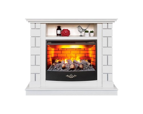RealFlame Электрокамин Edward WT молочный с очагом Firestar 25,5