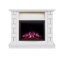 RealFlame Электрокамин Edward WT молочный с очагом Saphir 25,5