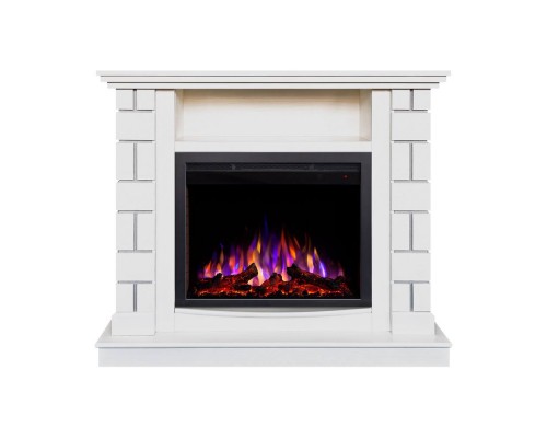 RealFlame Электрокамин Edward WT молочный с очагом Saphir 25,5