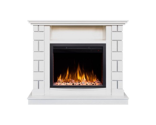 RealFlame Электрокамин Edward WT молочный с очагом Saphir 25,5