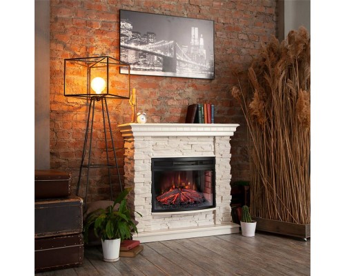 RealFlame Электрокамин Elford 25 WT белый дуб c Firefield 25 S IR