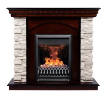 RealFlame Электрокамин Elford AO античный дуб с очагом 3D Oregan