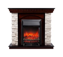 RealFlame Электрокамин Elford AO античный дуб с очагом Fobos Lux Black