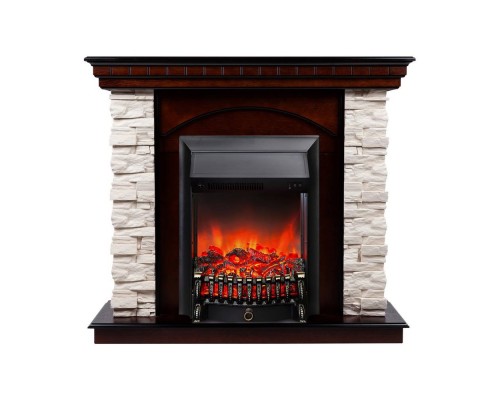 RealFlame Электрокамин Elford AO античный дуб с очагом Fobos Lux Black